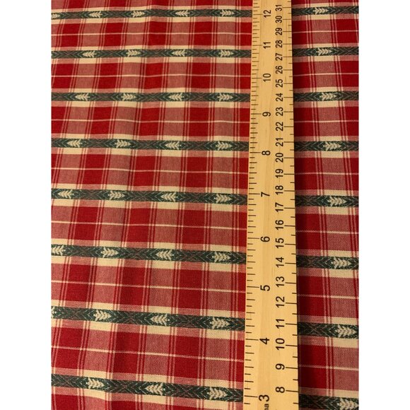 Red & Green Plaid Cotton Fabric 1/2 Yard 44" Wide For Sewing & Craft Projects - Picture 4 of 5